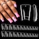 550pcs Duck Nail Tips, Clear Curved Duck Acrylic Nails, Half Cover Duck Feet Flare Nail Tips for Acrylic Nails Professional, Short Fan French False Nail Extension for Nail Salon 11 Sizes