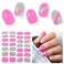Semi Cured Gel Nail Strips, 28pcs Real Nail Polish Art Stickers/Wraps, Includes Prep Pads, Nail File &amp; Wood Stick, Sticker Nails for Women Girls Kids Diy Decorations Birthday Party Favor Gifts