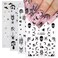 4 Sheets Rhinestones Halloween Stickers 3D Self Adhesive Spider Ghost Nail Art Stickers Glitter Luxury Charms Nail Decals Spooky for Women Halloween DIY Manicure Salon