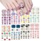 8 Semi Cured Gel Toenail Wraps - Glitter Toe Nail Stickers, Self Adhesive Design Nail Strips for Women's DIY Manicure