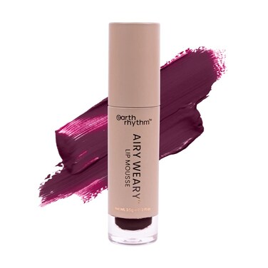 Airy Weary Lip Mousse Lipstick &ndash; Plume   Hyaluronic Acid, Jojoba Seed Oil, Lotus extract   Lip Tint   Smooth Matte Finish  Long stay &amp; Moisturising