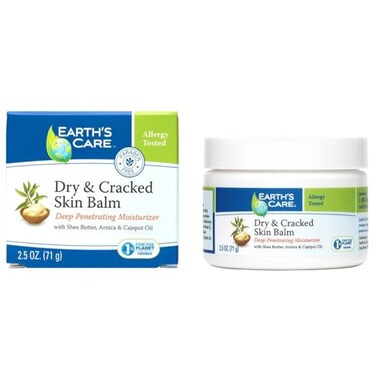 Earth's Care Dry and Cracked Skin Balm, Allergy-Tested, No Parabens, Colors or Fragrances, 2.5 OZ.