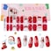 Christmas Semi Cured Gel Nail Strips, EBANKU Snowflake Elk UV Gel Nail Stickers for Women Girls Christmas Full Nail Wraps DIY Nail Art Decorations(UV/LED Lamp Required)