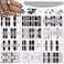 EBANKU 12 Sheets Black White Nail Polish Strips, Full Wrap Adhesive Nail Polish Stickers with 1 Nail File, Leaves Flower Vine Pattern Nail Wrap Stickers for Women Nail Art Decorations