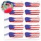 EBaokuup 25 Pairs Sport American Flag Eye Stickers, Athletic USA Flag Under Eye, Sports Eye Sticker for Football Rugby Softball Baseball Sporting Events and Party