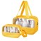 Clear Makeup Bag, 2 Pcs of Cosmetic Bags Set, Transparent PVC Travel Makeup Pouch, Waterproof Cute Toiletry Bag for Women (Yellow)