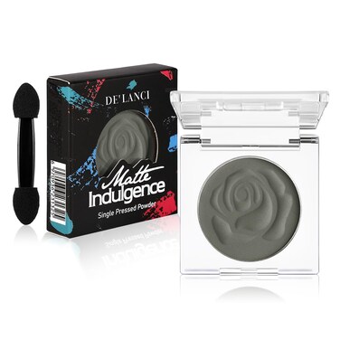 Matte Dark Gray Eyeshadow with Applicator   High Pigment, Long-Lasting, Waterproof Gothic Grey Eyeshadow   Cool-Toned Gray Eyeshadow for Smokey and Natural Looks   Professional Travel-Friendly Vegan