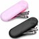 Eco-Fused Travel Makeup Brush Holder with Zipper, 2 Pack, Silicon Trendy and Portable Cosmetic Face Brushes Holder, Soft and Sleek Makeup Tools Organizer for Travel (Pink &amp; Black)