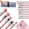 Makeup Brushes, EIGSHOW 15pcs Professional Makeup Brush Set With Case, Premium Synthetic for Foundation Contour Concealers Blush Eye Shadow (MISTYROSE)