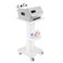 Salon Trolley, Salon Cart Beauty Hairdresser Trolley Salon Rolling Cart Alloy Stand Instrument Tray Beauty Spa Tool Station, White