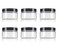 6Pcs 250ml/8oz Plastic Refillable Jars Empty Cosmetic Containers Cases with Black Lid Cream Lotion Box Ointments Bottle Food Bottle Makeup Pot Jar for Lip Balm Make Up Eye Shadow Powder