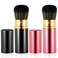 2Pcs Retractable Kabuki Blush Brushes, Makeup Brush with Cover Foundation Brush Powder Brush Travel Makeup Brushes Luxe Makeup Tool for Seamless Application of Liquid Cream and Powder