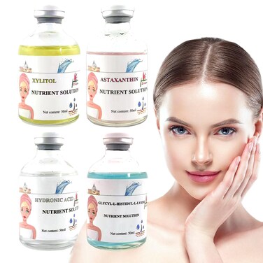 Elitzia Oxygen Facial Machine Oxygen Infusion Device Oxygen Sprayer Facial Nutrient Solution Set SPA Skincare Facial Machine Anti Aging Beauty Salon Machine 1.69fl.oz Per Bottle