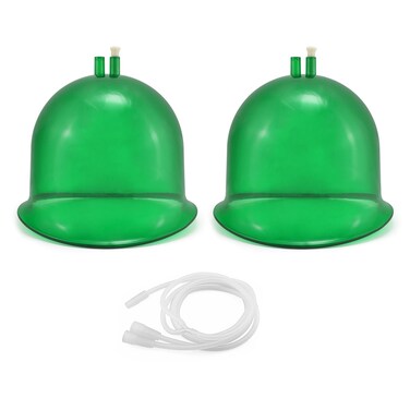 Elitzia Vacuum Cups for Butt Lifting 3000ML/101Fl.oz Vacuum Cupping Machine Accessories Extra-Large Buttocks 9.05inch Bottom Diameter 6.69inch Height 1 Pair ETHX005 (Emerald)