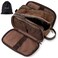 Elviros Toiletry Bag for Men, Large Travel Shaving Dopp Kit Water-resistant Bathroom Toiletries Organizer PU Leather Cosmetic Bags (Medium, Chocolate)