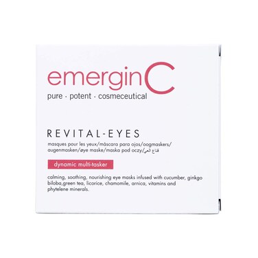 Revital-Eyes Mask - Soothing Gauze Eye Pads with Cucumber + Ginkgo to Help the Appearance of Puffy Eyes + Dark Under-Eye Circles - Refrigerate for Cooling Sensation (5 Sets of 2)