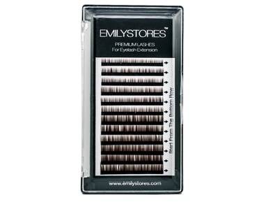 Lash Eyebrow Extensions Color Brown Thickness 0.10 mm Length 5/6/7/8MM Mixed Sizes One Tray