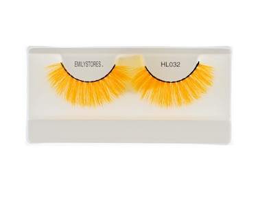 Yellow Eyelashes Colored Halloween Lashes For Costume Dramatic Long Eye Lashes Masquerade Party Cosplay Makeup Lashes 1 Pair (Yellow)