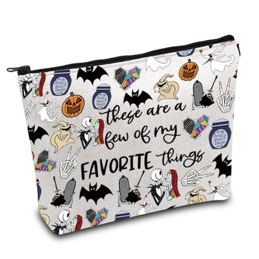 ENSIANTH The Nightmare Before Inspired Gift Zero Ghost Dog Makeup Bag Spooky Gift Nightmare Skull Lover Travel Bag (Nightmare MU)