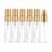 5ml Mini transparent Refillable Atomizer Spray Travel Perfume Bottle Hydrating Empty Bottle for Party Portable Makeup Tool 10pcs (Gold)