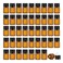 Enslz 2ml (5/8 dram) 50Pcs Mini Amber Glass Essential Oils Sample Bottles Empty Refillable Brown Glass Perfume Bottles (2ml)