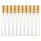 Enslz 10ml 10pcs Glass Spray Bottle Refillable Perfume Atomizer Mini Sample Test Bottle Thin Glass Vials (Gold)