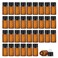 Enslz 3ml 50Pcs Mini Amber Glass Essential Oils Sample Bottles Empty Refillable Brown Glass Perfume Bottles (3ml)
