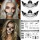 skeleton mouth tattoo,devil face tattoo,halloween spider web face stickers,halloween make up adults,face tattoos for men and women,horror make up,scary face tattoos (A)