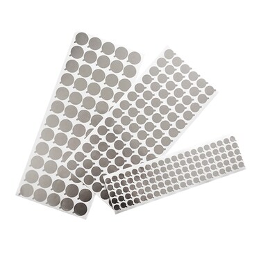 EORTA 240 Pcs Foil Lid Seal Sticker 32 mm Self-Adhesive Aluminum Foil Dot Sealing Stickers Stopper for Cosmetic Tube Bottle Toothpaste, Silvery