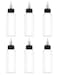 6 Pcs 2oz Plastic Squeeze Bottles with Twist Top Cap, 60ml Clear Dispensing Bottles, Empty Squirt Bottle for Liquids, Sauces, Arts, Crafts, Travel