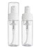 2PCS Empty Plastic Foaming Dispenser Foam Pump Bottles Travel Soap Bottles for Facial Cleanser Hand Soap Shampoo Shower Gel (Clear,100ml/3.4oz)
