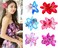 6Pcs Double Chiffon Orchid Flower Hair Clips Flowers Hair Barrettes Bohemian Butterfly Orchid Alligator Clips for Wedding Party
