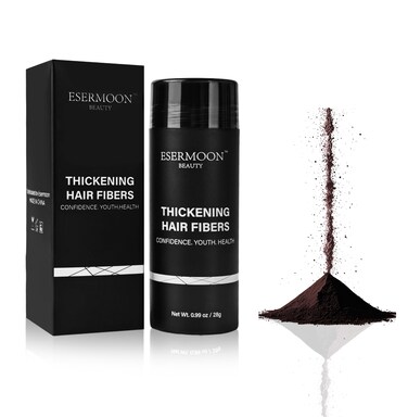 Hair Fibers (28g), Hair Fibers for Thinning Hair, Hair Building Fibers, Hairpiece Filler, Increase Hair Density, Styling Powder for Women &amp; Men, Hair Makeup, Premium Formula Thickening (DARK BROWN)
