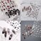 4 Sheets 3D Nail Stickers Package 4 Styles Self-Adhesive Small Nail Art Stickers Accessories for Women and Girls Manicure Decorations