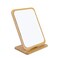 esowemsn 1PC Wooden Foldable Mirror Fold Down Desk Vanity Makeup Mirror with Stand Rectangular Countertop Mirror Portable Makeup Cosmetic Mirror for Girls Women