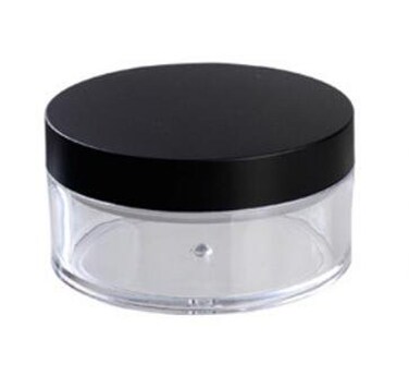 2Pcs 50ml Plastic Empty Powder Puff Case Face Powder Blusher Makeup Cosmetic Jars Containers Travel Kit