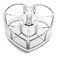 esowemsn 1PC Clear Acrylic Lipstick Organizer 8 Slots Heart-shaped Cosmetic Storage Box Makeup Display Cases for Lipstick, Brushes, Bottles