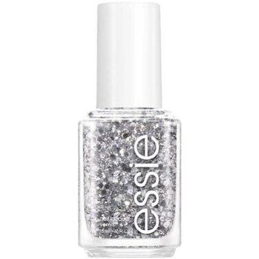essie Salon-Quality Nail Polish, Vegan, Silver Glitter, Set In Stones, 0.46 fl oz