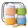 Travel Containers for Toiletries, Silicone Jar with Lid Eternal Moment, TSA Approved Travel Size Bottles with Clear Bag, Leak-proof Traveling Accessories Cosmetic for Lotion Face Body Cream (4 Pack)