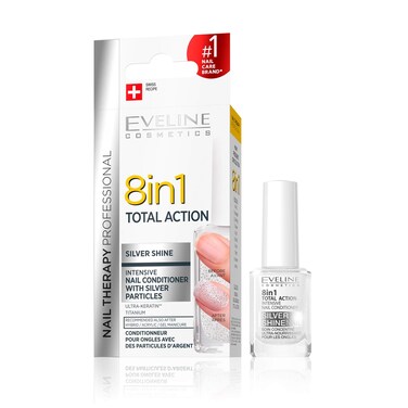 Total Action 8 in 1 Intensive Nail Therapy Conditioner with Silver Shine (12 ml)