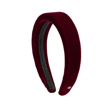 EVITA PERONI Thick Red Velvet Wide Headband for Women Soft Headband No Slip Comfortable Wearing Fashion Hair Band
