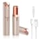 Facial Hair Removal for Women - Mini Travel Face Hair Remover - Electric Shaver Rechargeable Face Trimmer Portable Painless Bikini Razor for Face Lips Chin Armpit Peach Fuzz Arms Legs (Gold)