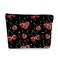 EXUQO Cherry Makeup Bag,Black Red Cherry Zipper Cosmetic Pouch Travel Bag,Aesthetic Small Makeup Bag Gifts for Teen Girls Women