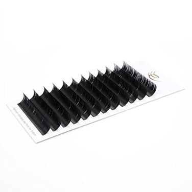 Eyelash Extensions 0.18 C Curl Natural Faux Mink Eyelash Extensions Individual Lashes Extension 11mm Tray Salon Use by EYEMEI