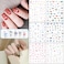 6 Sheets Bow Nail Stickers, Pink Bow Heart Tie Nail Art Stickers, 3D Self-Adhesive Cute Bow Nail Decals Ribbon Knot Stickers Nail Designs for Women Girls Manicure Decoration