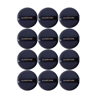 FADETTE Air Cushion Puff Makeup Sponge Puff, Foundation Sponge Puff, Powder Pact Puff 12 Pcs - Korean K-beauty Gifts for Women Beauty Blender Sponge (Black)