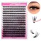 Fadlash DIY Lash Cluster individual Eyeslash Extension Volume Lash Clusters Thick Band Wispy Natural Eyelash Extension,Large Tray (40D-0.07-D, 8-16mm)