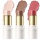 3 Pcs LIGHT-MEDIUM Contour Stick Set,Cream Blush &amp; Highlighter Bronzer Pen,Long Lasting &amp; Smooth Natural Face Contouring Illuminator,Professional Makeup Kit for All Skin