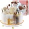 360&deg; Rotate Makeup Brush Holder Organizer, Makeup Organizers Countertop, Makeup organization and Skincare Storage for Vanity, Desktop, Bathroom (Clear)