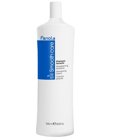 Fanola Smooth Care Straightening Hair Shampoo - Salon Quality Anti Frizz Hair Care - Gentle Shampoo for Frizzy Hair Formulated with Cotton Oil and Cocoa Butter (33.8 oz)